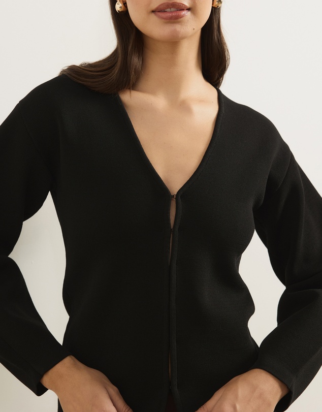 Atmos&Here - Knit Cardigan With Fitted Waist
