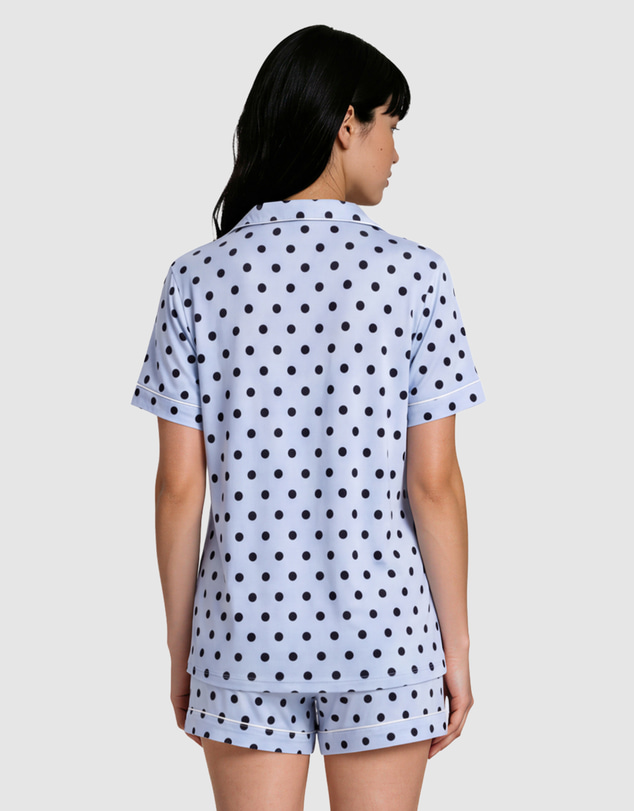 Sant And Abel - Women's Spotty Blue Bamboo Short PJ Set