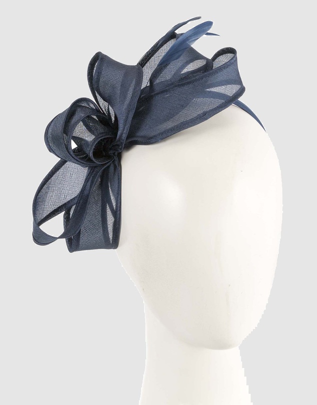 Max Alexander - Organza Navy Racing Fascinator