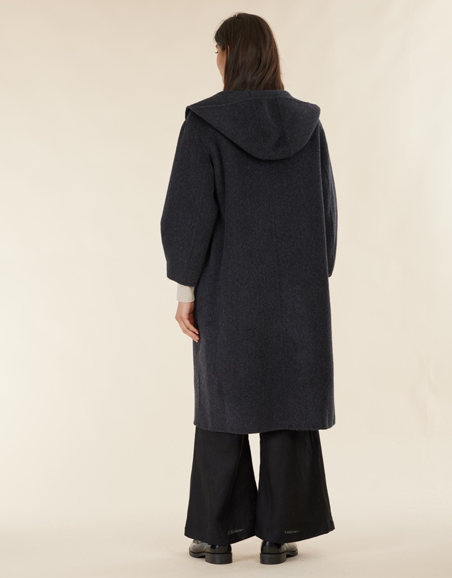 Amelius - Celine Hooded Snap Front Coat