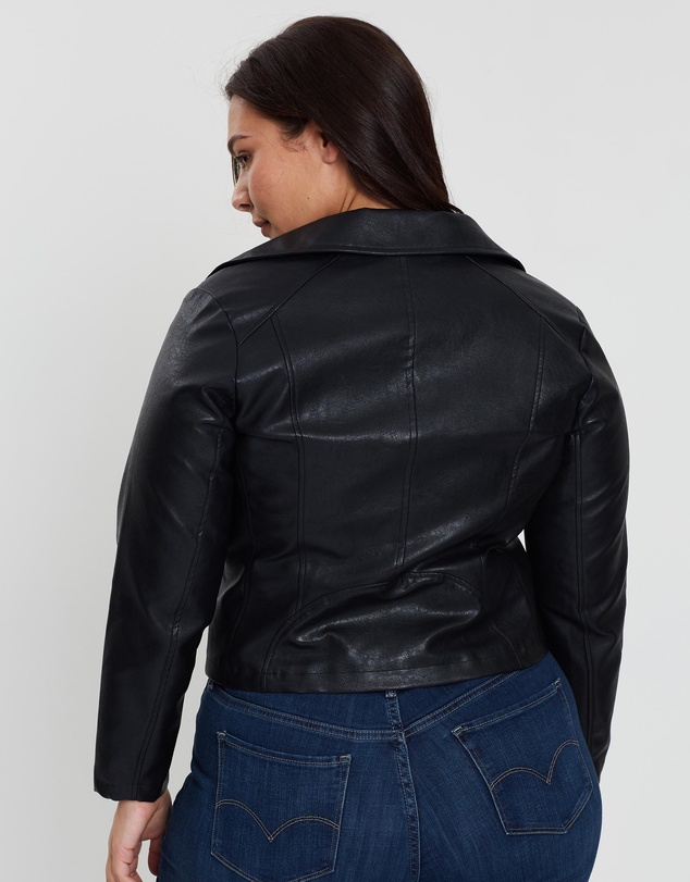 Atmos&Here Curvy - Harper PU Biker Jacket