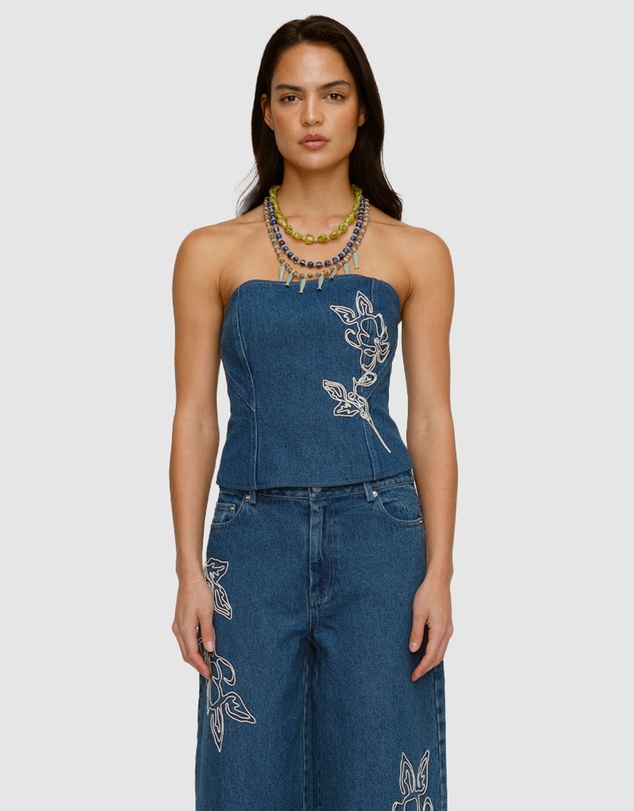 The Wolf Gang - Wynn Denim Bustier