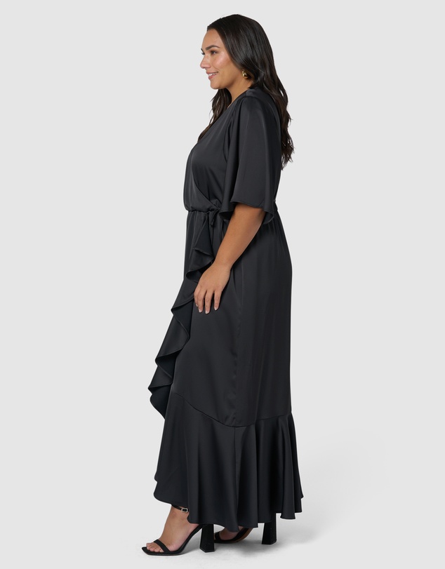 Pink Dusk by Curve Project - Smouldering Wrap Maxi Dress