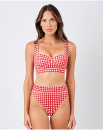 UNE PIECE - High-Cut High-Waisted Bikini Bottom