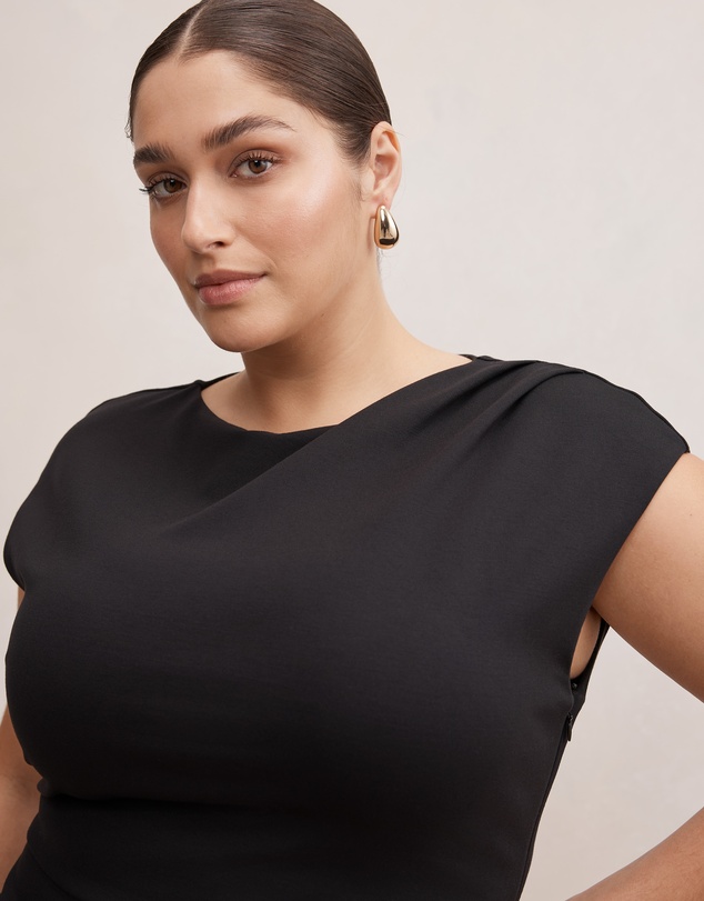 Forever New Curve - Carly Curve Sleeveless Tuck Mini Dress