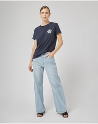 DRICOPER DENIM - Clare Navy Printed Tee
