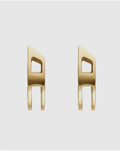 Diesel - D Logo Gold Earring