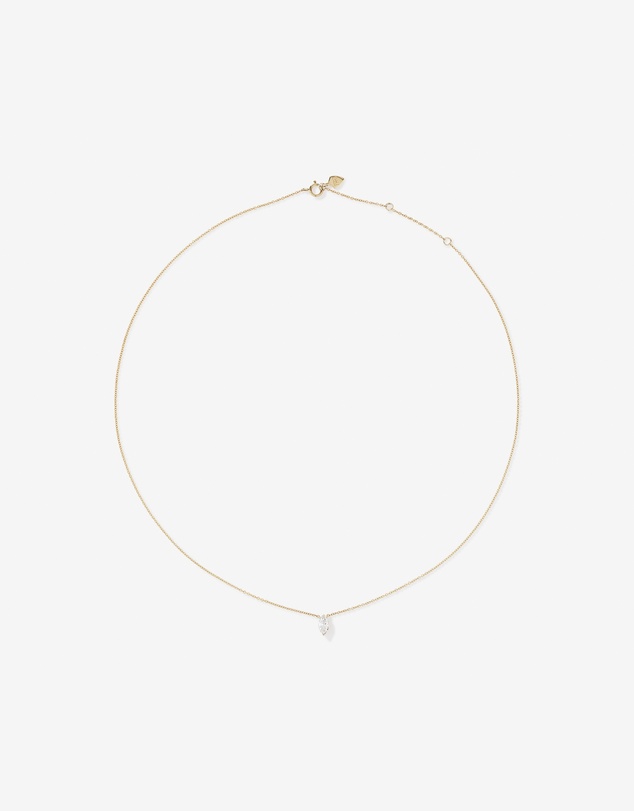 Michael Hill - 0.30 Carat TW Marquise Cut Laboratory-Grown Diamond Solitaire Necklace in 10kt Yellow Gold