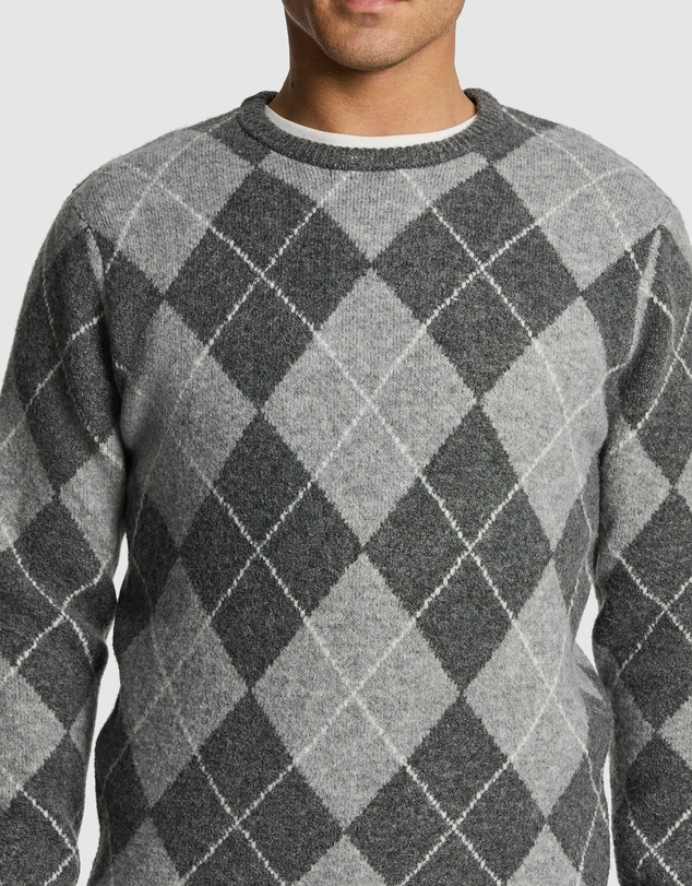 yd. - Hamish Crew Argyle Knit Jumper