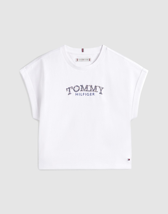 Tommy Hilfiger - Floral Logo Relaxed Crew Neck T-Shirt - Kids