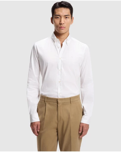 BOSS - Slim-Fit Shirt in Cotton-Blend Poplin