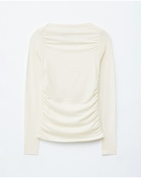 & Other Stories - Ruched Boatneck Top