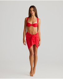 Vacay Swimwear - Catalina Sarong Cincinnati Red