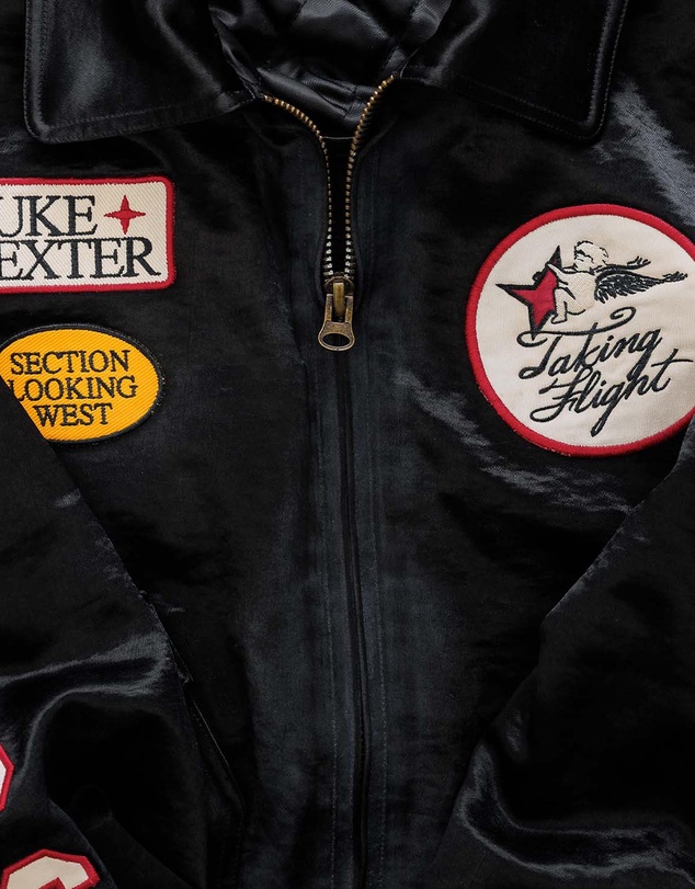 Duke + Dexter - Plus Black Satin Bomber Jacket