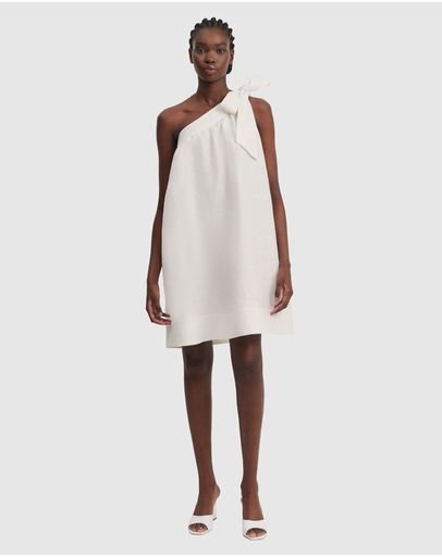 country road asymmetric dress Organically Grown Linen Asymmetrical Mini Dress by Country Road Online |  THE ICONIC