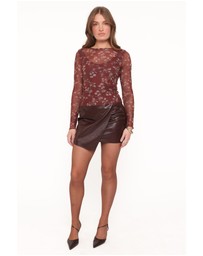 Petal & Pup - Ermen Mesh Top - Rust Floral