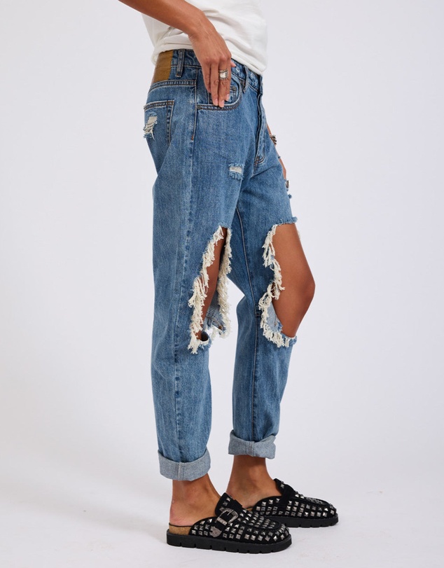ONE TEASPOON - Johnny Blue Messed Up Saints Boyfriend Jeans