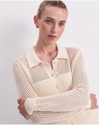 Sportscraft - Elka Pointelle Shirt Cardigan