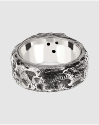 Haze & Glory - ICONIC EXCLUSIVE - Ring Men Crystal Signet Band 925 Sterling Silver