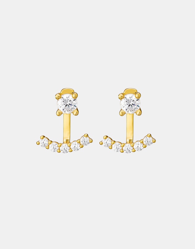 Zoe Olivia - 14K Gold Vermeil Elevate Cubic Zirconia Ear Jacket