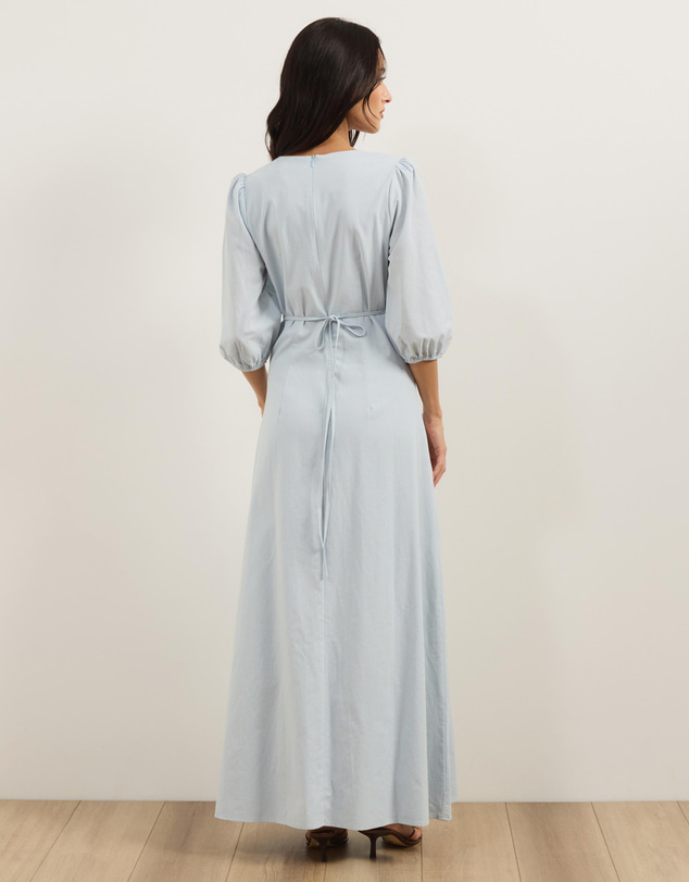 Atmos&Here - Molli V-Neck Short Sleeve Midi Dress