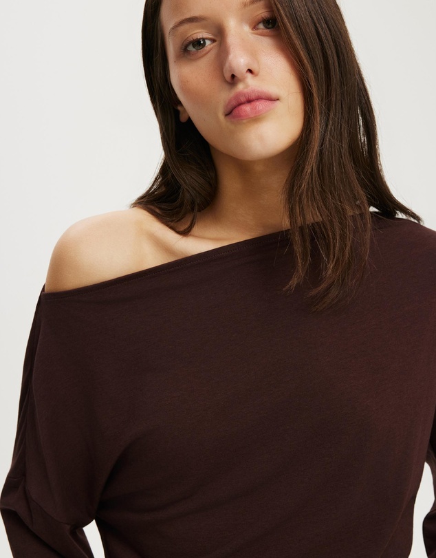 Cotton On - Sage Off Shoulder Long Sleeve Top