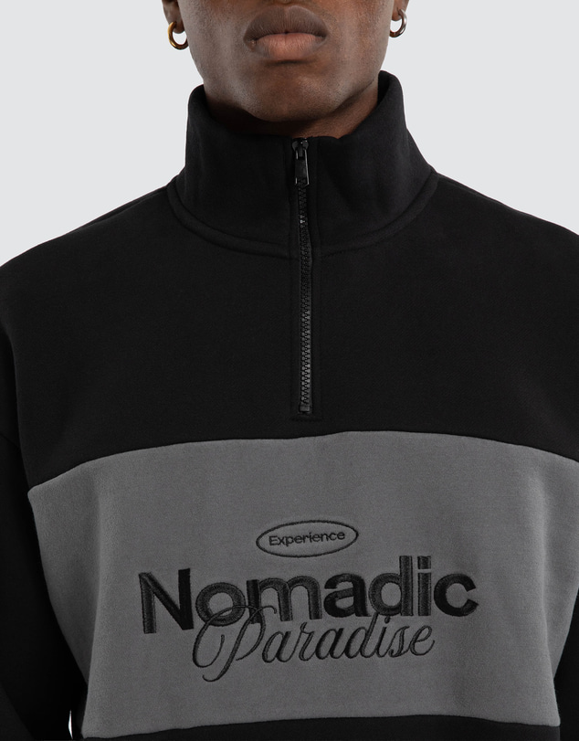 Nomadic Paradise - Wildlines 1/4 Zip Thru Sweater