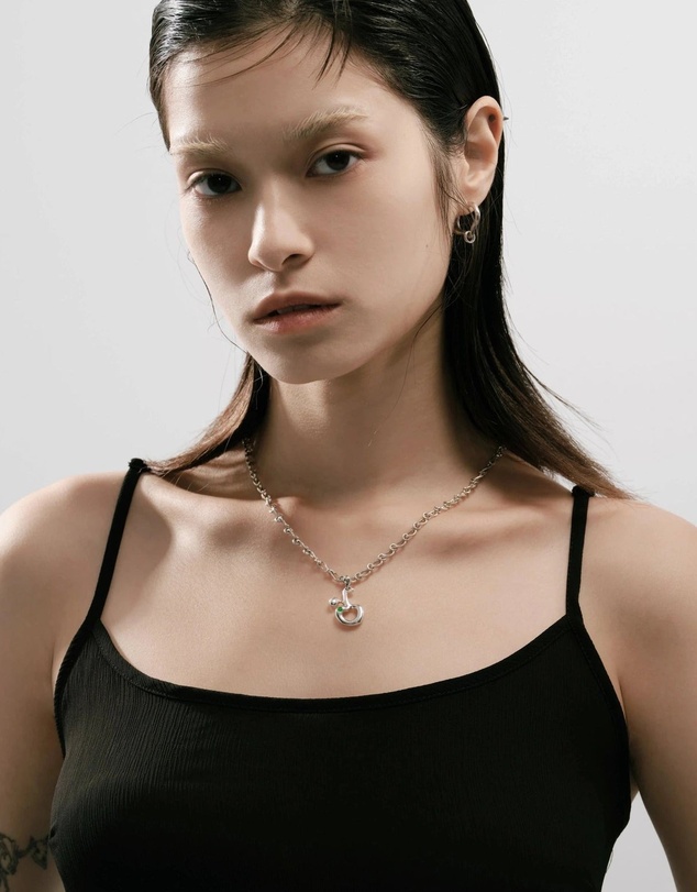 Graedance - Taurus Chrysoprase Pendant on Eclipse Necklace