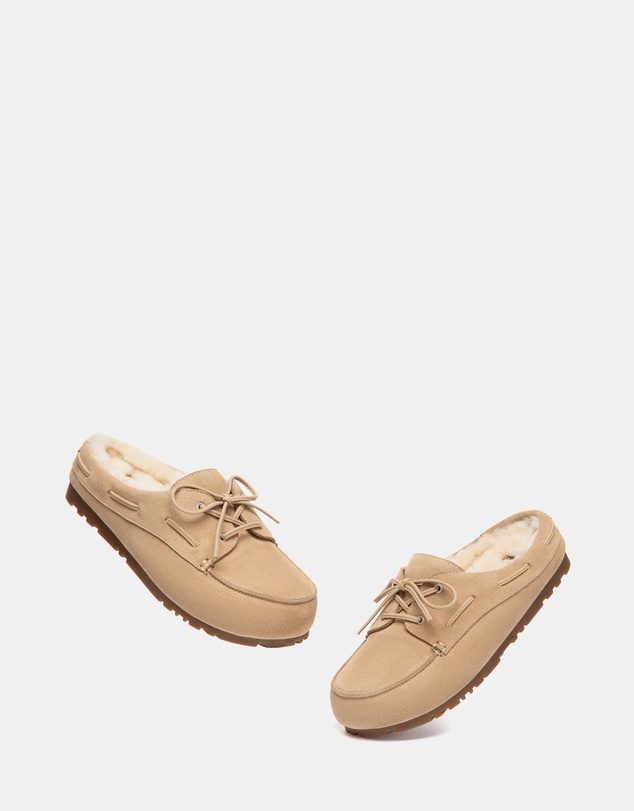 EVERAU - EverAU Ugg Churna Cow Suede Upper Loafer Oxfords Flats