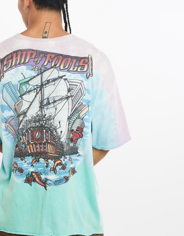 Vintage by The Real Deal - Pre Loved - Grateful Dead Liquid Blue Music Tie Dye Tee