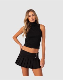 EDIKTED - Mock Neck Open Back Top