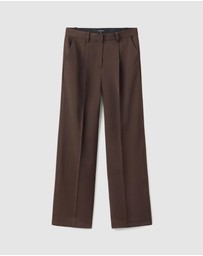 M.N.G - Straight Mid-Rise Suit Trousers