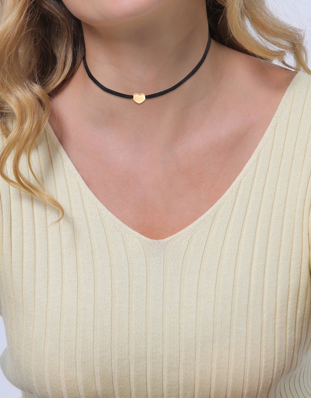 Elli Jewelry - Satin Heart Choker Necklace