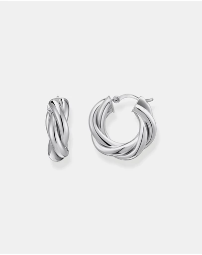 THOMAS SABO - Hoop earrings in intertwined design silver