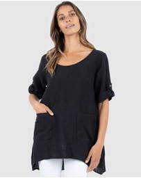 CAMIXA - Federica Linen Tunic Top