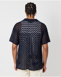 Scotch & Soda - Crochet Knitted Short Sleeve Polo
