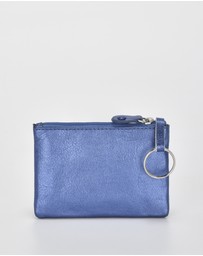 Cobb & Co - Collins Metallic RFID Safe Leather Wallet and Coin Purse