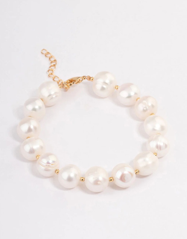 Lovisa - Gold Plated Freshwater Pearl Bracelet