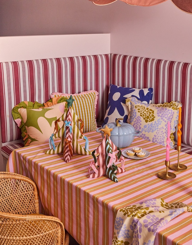 Mosey Me - Sunrise Stripe Square Tablecloth