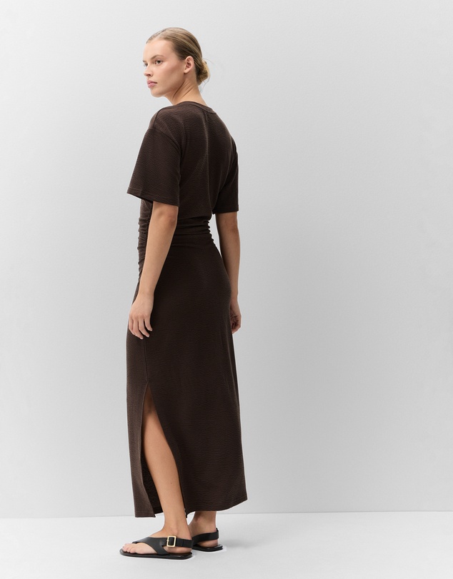 UNISON - Textured Tuck Detail Dress