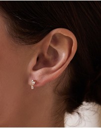 Wanderlust + Co - Teardrop Gems 14K Gold Vermeil Flat Back Earrings