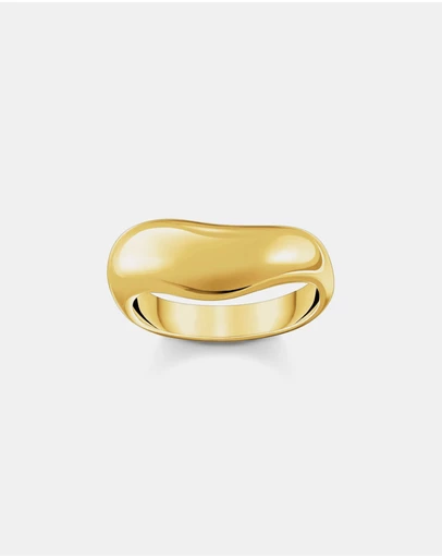 THOMAS SABO - Ring with curved shape gold