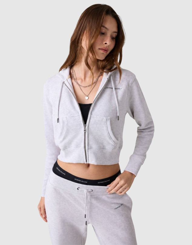 GUESS Jeans - GUESS JEANS Star Print Waffle Hoodie