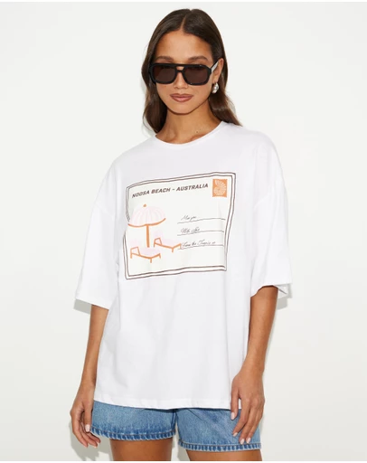 Dazie - Postcard Oversized Graphic Tee