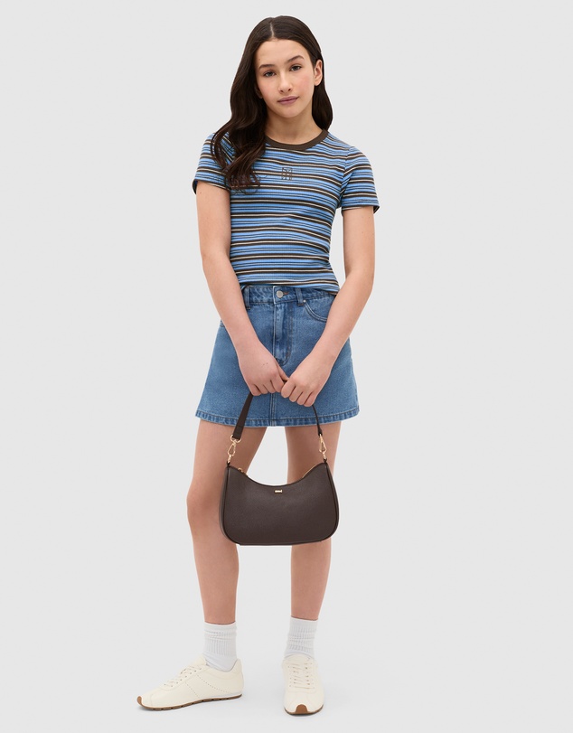 Seed Heritage - Stripe Logo Rib Tee - Teen