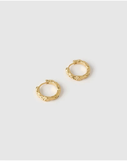 Arms Of Eve - Kira Gold Hoop Earrings - Midi