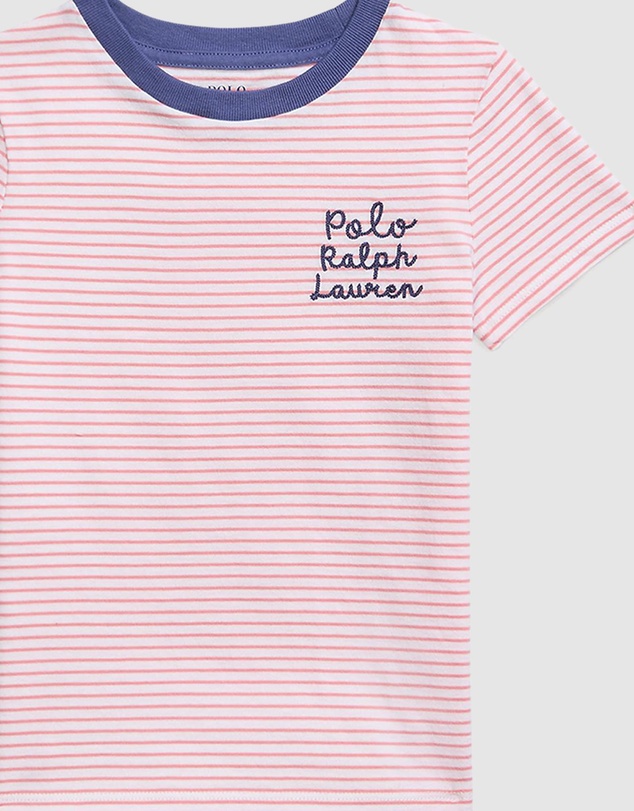 Polo Ralph Lauren - Striped Logo Cotton Jersey Tee - Babies-Kids
