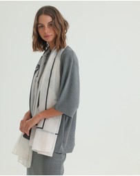 Morgan & Taylor - Olivia Light-Weight Scarf in Black & White
