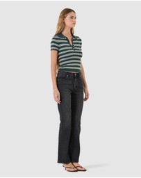 Rolla's - Lady Knit Polo Top - Deep Green