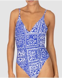 Baku Swimwear - Havana Deep V Neck One Piece Swimsuit